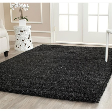 Safavieh 6 ft. 7 in. x 9 ft. 6 in. Large Rectangle Black California Shag Rug SG151-9090-7